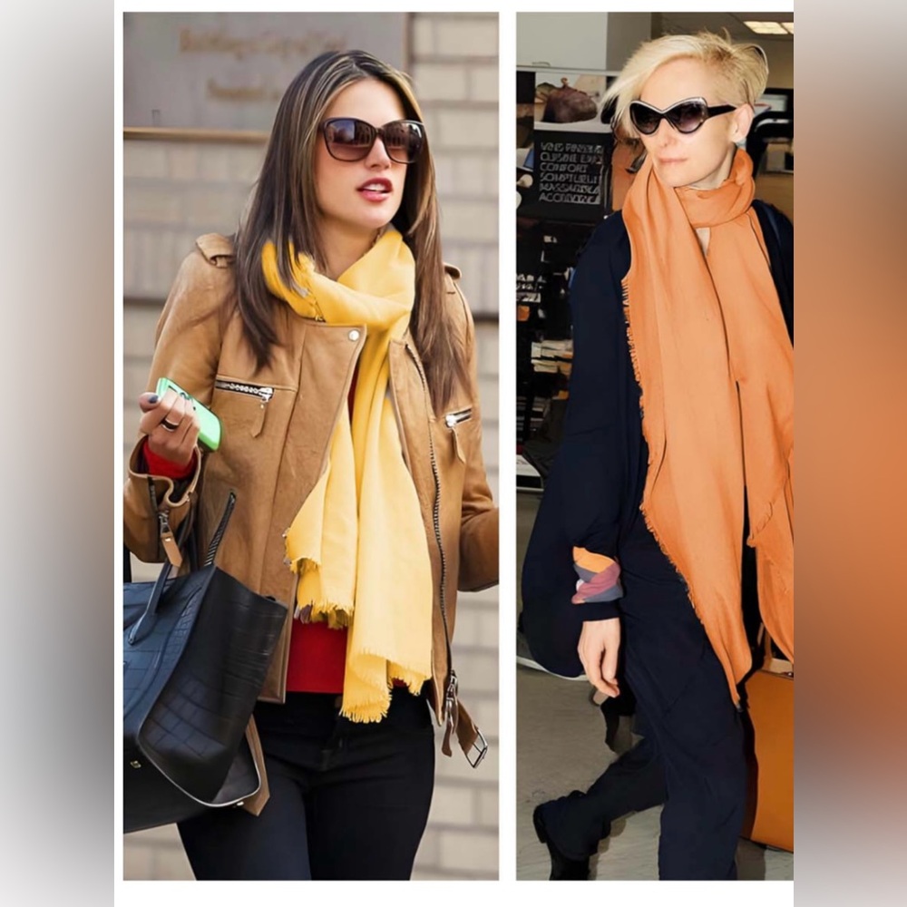 New Alpaca Wool Scarf Gold color Soft and Luxurious Fashionable Scarf